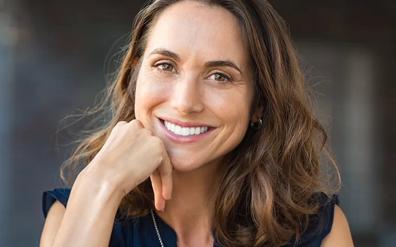 female smiling